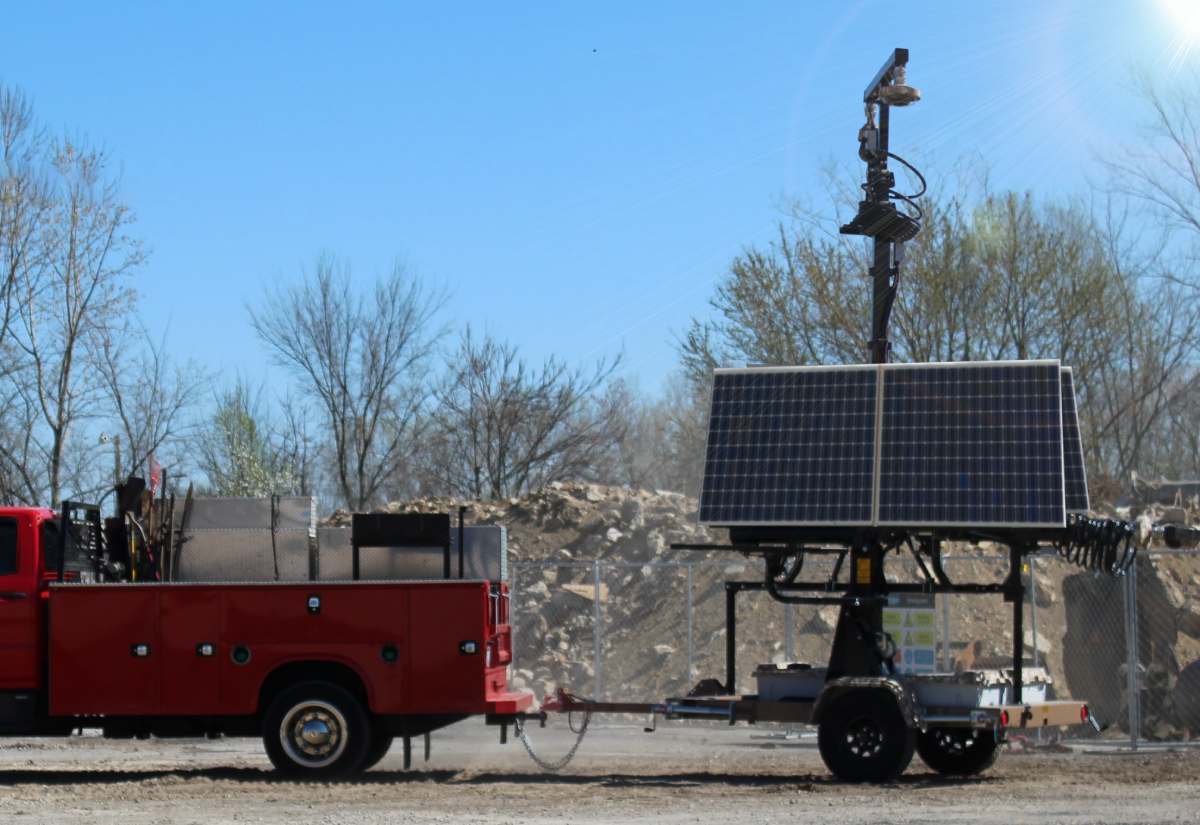 solar trailer for construction